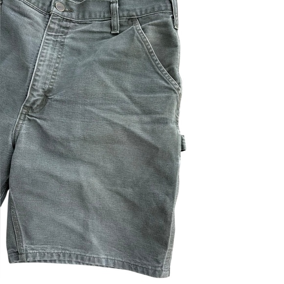 VTG Carhartt B25 Moss Green Carpenter Shorts 34W - Picture 6 of 11